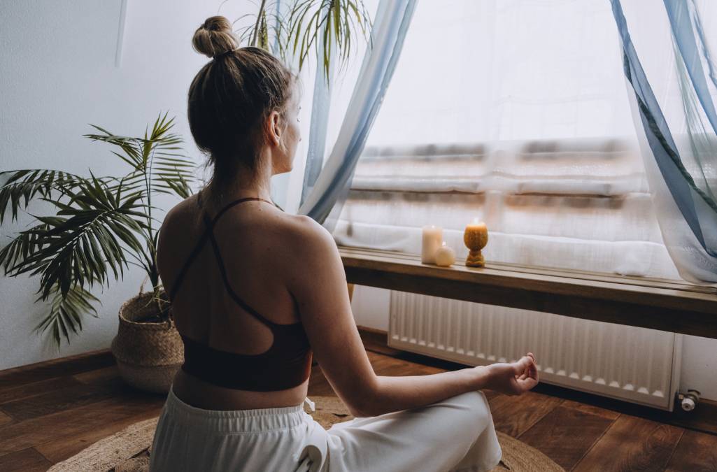 Woman meditating