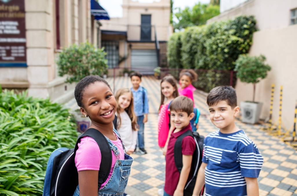 Group of school kids