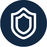 Shield Outline Icon in Navy